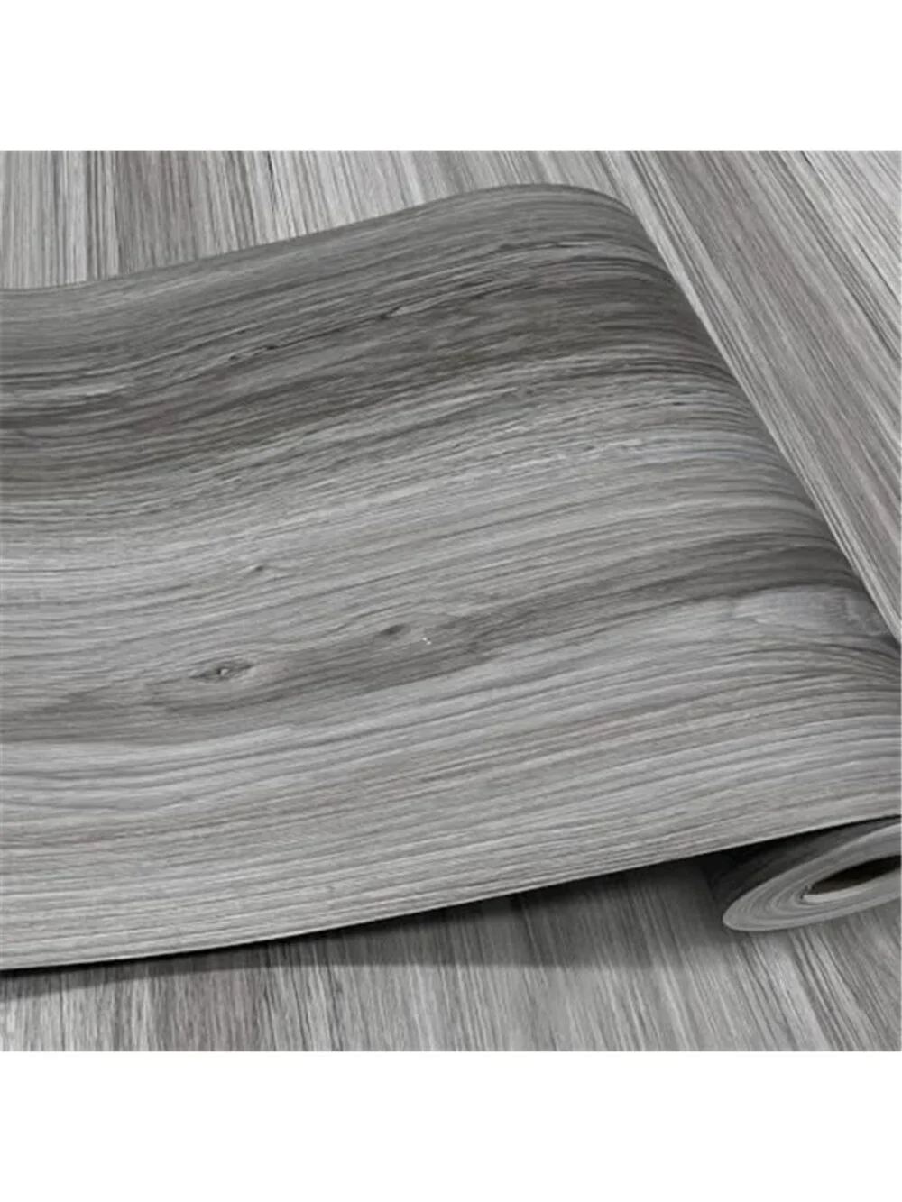 Grey Wood Grain Peel Stick Vinyl Floor Tiles Waterproof Self Adhesive Roll